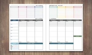 BLUEPRINT PAGES ONLY - MY BRILLIANT WRITING PLANNER (NO monthly or weekly Pages) Color Tree Front